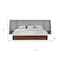 Homeroots Brown and Gray Wood And Upholstery King Bed Frame With Attached Nightstands 486186 - alternate 2
