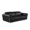 Homeroots 89" Black And Silver Leather Sofa 551593 - alternate 2
