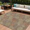 Homeroots 9' X 12' Brown Taupe And Sage Polka Dot Washable Indoor Outdoor Area Rug 614657 - alternate 1