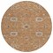 Homeroots 8' Copper Ivory And Black Round Floral Washable Indoor Outdoor Area Rug 604757 - alternate 3