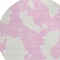 Homeroots 8' Pink And Ivory Round Abstract Washable Indoor Outdoor Area Rug 614559 - alternate 2