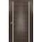 Sartodoors Sliding Closet Bi-fold Doors, Planum 0310 Chocolate Ash and Aluminum Strips, Sturdy Tracks Moldings PLANUM0310BF-CA-84 x 84 (2* 42x84) - alternate 1
