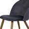 Homeroots Set of Two Charcoal and Brown Upholstered Velvet Dining Side Chairs, 2PK 568026 - alternate 2