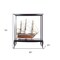 Homeroots 23in Dark Brown Glass Standard Display Stand 364363 - alternate 4