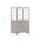 Homeroots 68" Beige Metal And Wood Folding Three Panel Screen Room Divider 415076 - alternate 2