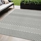 Homeroots 5' X 8' White And Black Chevron Washable Indoor Outdoor Area Rug 612299 - alternate 1