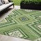 Homeroots 5' X 8' Green Ivory And Beige Tribal Washable Indoor Outdoor Area Rug 598119 - alternate 1