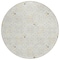 Homeroots 8' Ivory Gray And Gold Round Floral Washable Indoor Outdoor Area Rug 595963 - alternate 2