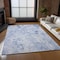 Homeroots 10' X 14' Sky Blue And Denim Blue Floral Washable Indoor Outdoor Area Rug 583135 - alternate 2