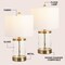 Jonathan Y Alexander 21 in. Modern Designer Metal and Water Glass LED Table Lamp w/USB-A and USB-C Chargin, 2PK JYL4058B-SET2 - alternate 2