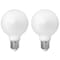 Bulbrite 60-Watt Equivalent Dimmable Milky Filament G25 Medium E26 LED Light Bulb, 3000K, 2PK 862697 - alternate 1