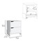 Homeroots 20" White Wood Two Drawer Nightstand 543693 - alternate 3