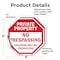 Signmission Private Property No Trespassing Vio, 6 inch X 6 inch, Vinyl Decal, 2PK OC-D-2PACK-6-94 - alternate 2
