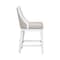 Homeroots 26" Gray And White Faux Leather And Solid Wood Counter Height Swivel Bar Chair 550091 - alternate 2