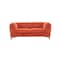 Homeroots 74in Orange And Silver Velvet Chesterfield Loveseat 489288 - alternate 1