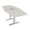 Skutchi Designs 6 Person Conference Table With Power Unit | 6' Hexagon Table | Harmony Series HAR-HEX.IR-36X72-T-K458-ESIL - alternate 1