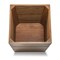 Homeroots 12in Traditional Solid Teak Large Waste Basket 475864 - alternate 2