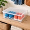 Basicwise Storage Tote, 10-1/2 in L x 14 in W x 5-1/2 in H, Clear, Plastic QI003259 - alternate 3