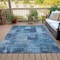 Homeroots 8' X 10' Blue And Ivory Abstract Washable Indoor Outdoor Area Rug 630768 - alternate 2