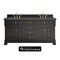 James Martin Vanities Brookfield 72 in. Double Vanity, Black Onyx w/ 3 CM Parisien Bleu Silestone Top 547-V72-BKO-FPBL - alternate 1