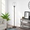 Homeroots 69" Black Novelty Floor Lamp With Clear Seeded Glass Globe Shade 523509 - alternate 2