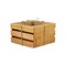 Homeroots Set of Three Light Brown Solid Wood Crate, 3PK 487682 - alternate 2