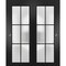 Sartodoors Sliding Closet Bypass Doors with Hardware Planum 2122 Black Solid Core Modern Interior PLANUM2122DBD-BLK-36 x 80 (2* 18x80) - alternate 1