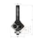 Cmt CHAMFER BITS WITH INSERT KNIVES D=1-7/64inx25/64in (30 Degrees ) S=1/4in 659.031.11 - alternate 2