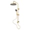 Kingston Brass Wall Mount Rain Drop Shower System with Hand Shower, Brushed Brass KSG2397D - alternate 1