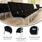 Flash Furniture Fabric Church Chair, Black XU-CH-60096-BK-SV-GG - alternate 2