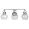 Jonathan Y Shirley 24" 3-Light Farmhouse Industrial Metal LED Vanity Light w/ Seeded Glass Globe Shades, Chrome JYL7405A - alternate 1