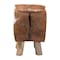 Bali & Pari Scotlyn Genuine Goat Leather Footstool 260-13894-ZORO - alternate 2