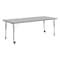 Flash Furniture Commercial Adjustable Height Rectangular Activity Table - Locking Casters-Gray XU-A3072-REC-GRY-T-P-CAS-GG - alternate 1