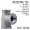 Mueller Industries STZ Industries 3/4 in. FIP each X 3/4 in. D FIP 1 in. D FIP Black Malleable Iron Reducing Tee 501516 - alternate 2