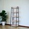 Homeroots 67" Natural and Black Metal Five Tier Ladder Bookcase 486299 - alternate 2