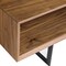 Homeroots 47" Brown and Black Wood And Metal Sled Coffee Table With Two Shelves 357531 - alternate 2