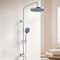 Kingston Brass Wall Mount Rain Drop Shower System with Hand Shower, Polished Chrome KSG2391D - alternate 2