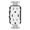 Leviton USBReceptacle, 15A, 1/2hp, Wht, Thrmplstc T5637-W - alternate 1