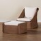 Bali & Pari Derris Bohemian Peanut Brown Braided Rattan 2-Piece Arm Chair and Footstool Set 256-14077-14076-ZORO - alternate 3