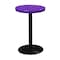 Leisure Craft 24" Round Perforated Pedestal Table, Portable, 40"H, Purple 24TAB40-PURPLE - alternate 1