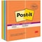 Post-It Pads in Energy Boost Collection Colors, 3" x 3", 90 Sheets/Pad, PK24 65424SSAU - alternate 1