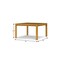 Homeroots 54" Oak Wood Frame Base Square Dining Table 640687 - alternate 2