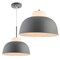 Jonathan Y Simon 12" Adjustable Metal/Glass LED Pendant, Gray JYL9064A - alternate 4
