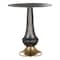 Homeroots 21" Black And Gold Aluminum Round Pedestal End Table 556526 - alternate 2