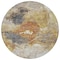 Homeroots 8' Taupe Black And Copper Round Abstract Washable Indoor Outdoor Area Rug 606027 - alternate 2