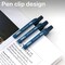 Deli Xtream Pro Retractable Ballpoint 0.7mm, Blue Ink, Soft Grip, 12PK EQ11-BL - alternate 2