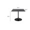 Homeroots 35" Black Square Steel Pedestal Base Dining Table 386247 - alternate 2