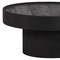 Homeroots 28" Black Solid Wood Round Pedestal Coffee Table 565164 - alternate 3