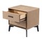 Homeroots 20" Brown and Black Velvet Wood and Steel End Table With Two Drawers 556556 - alternate 3