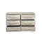 Homeroots 57" Gray Solid Wood Six Drawer Dresser 661220 - alternate 2